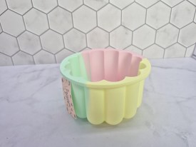 Mini tortera silicona tricolor redonda con bordes ondulados